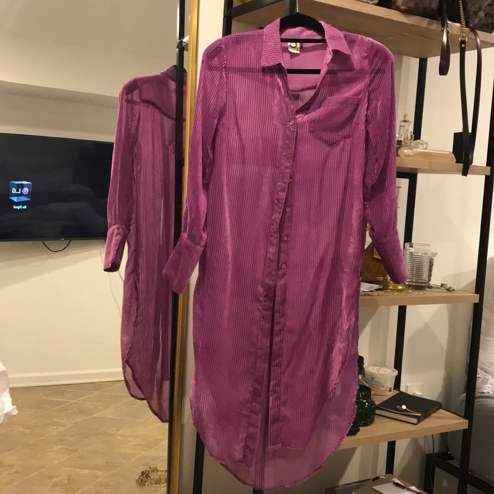Anthropologie purple dress / shirt
